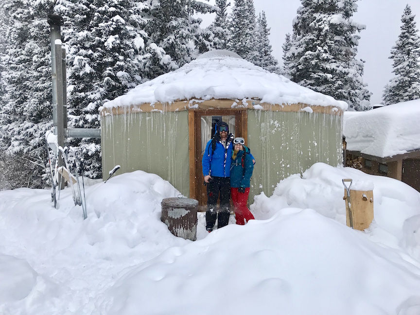 Big Water Yurt on a powder day in Millcreek Canyon