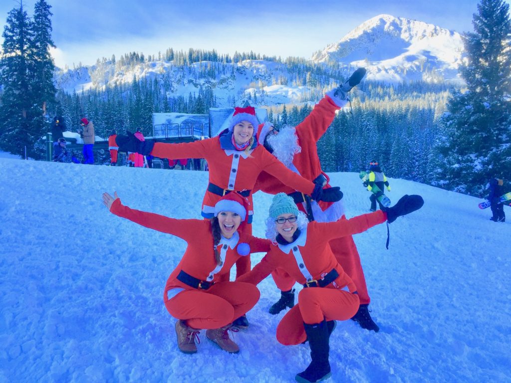 Santa Skis Free Brighton for Utah ski resort holiday events