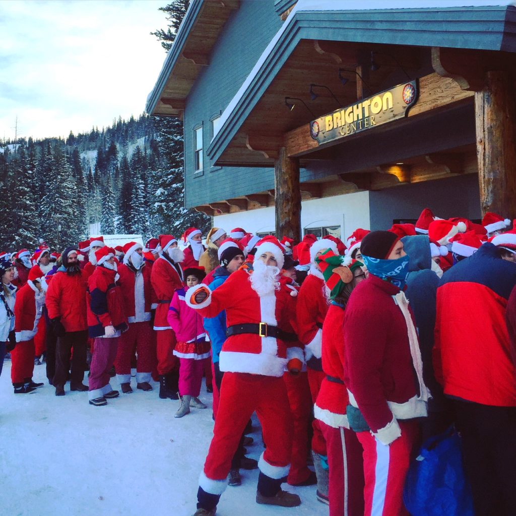 brighton santa skis free day utah ski resort holiday events