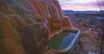 hot springs tub and landscape
