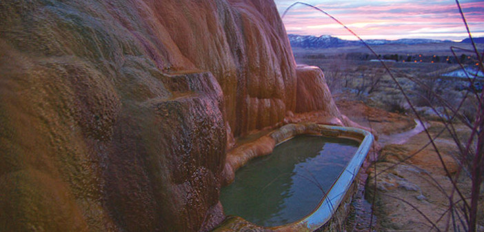 hot springs tub and landscape