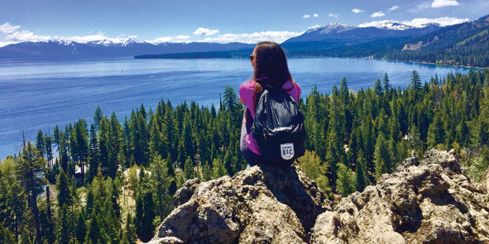 Jenny Willden looking over Lake Tahoe, California