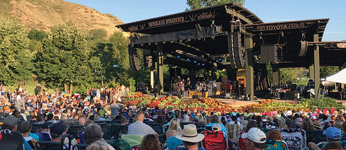 Red Butte Garden stage and crowd