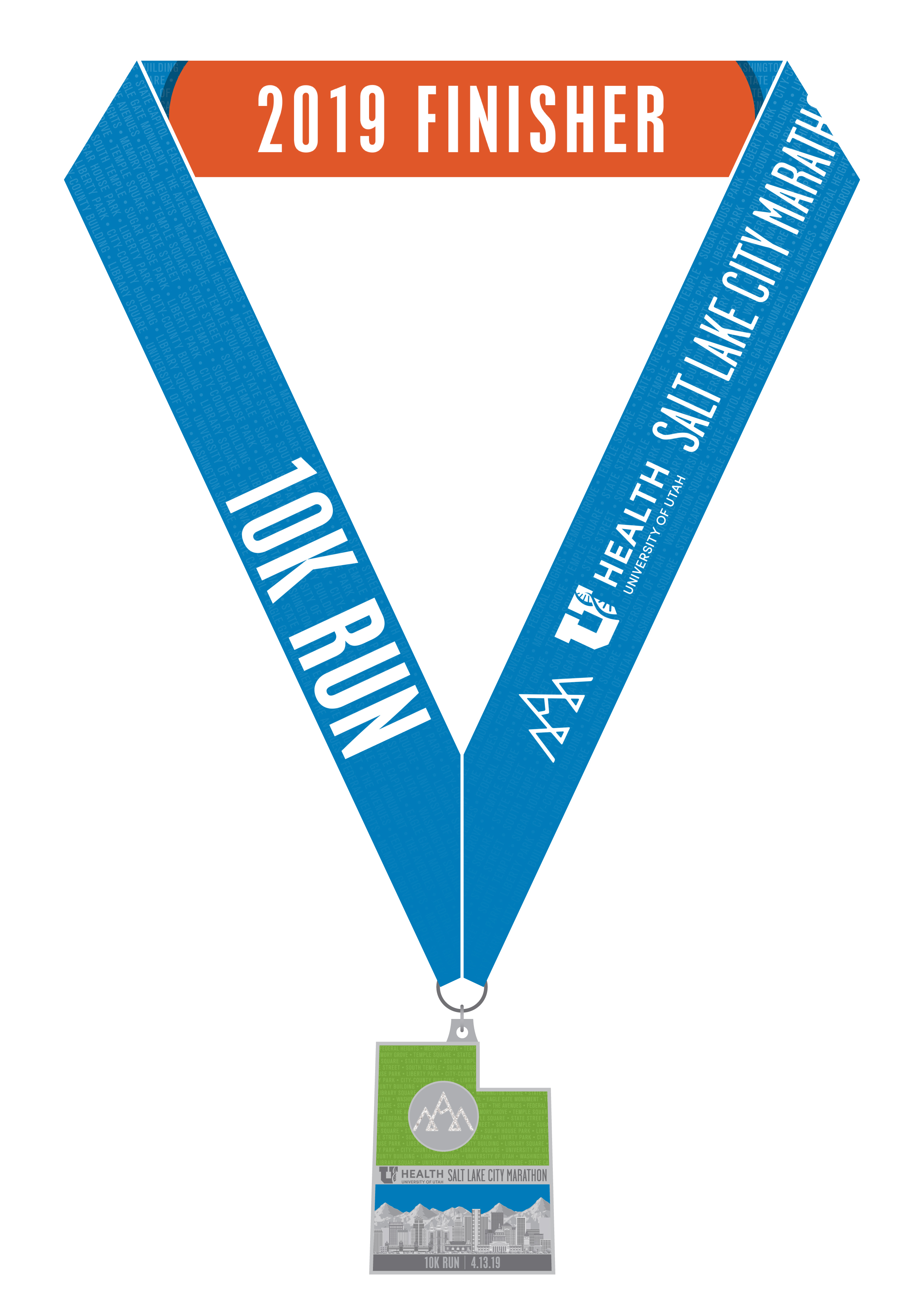 salt lake marathon 10K medal